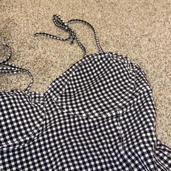 🖤F21 Gingham One-Piece Body Suit - Picture 8 of 8